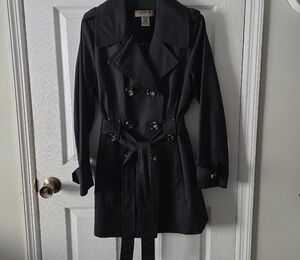 Jones New York Elegant Black Trench Coat